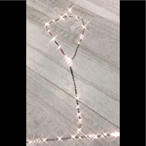 Charm Silver Body Chain Crystal Rhinestone Harness - Picture 11 of 12